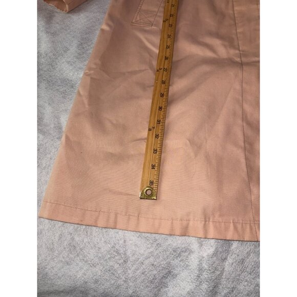 London Fog Jacket Womens Petite 4 Trench Coat Mauve Pink Long Classic Style - Picture 4 of 7